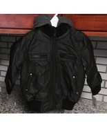 STARTING OUT BLACK REMOVABLE HOOD/BIB COAT BOYS SIZE 24 MONTHS - $47.40