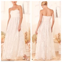 Lulus White Embroidered Strapless Maxi Dress - $108.90