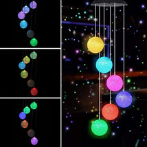 Solar 7 Color Changing Led Ball Wind Chimes Light Home Garden Yard Decor... - £18.95 GBP