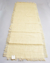Ivory Jute Burlap Table Runner 20x70 inches with Fringe - £15.50 GBP