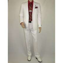 Adolfo Men's Linen Suit summer suit Breathable and comfortable C500 White image 12