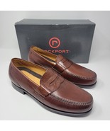 Rockport Men&#39;s Owen Penny Loafer Brown Chili Slip On Size 13M NWB - $121.84 CAD