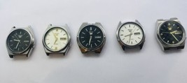 lot of 5 x genuine seiko 5 japan gents automatic watches,70&#39;s/80&#39;s(JO-05) - £88.62 GBP