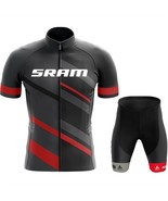 2023 Black SRAM Bicycle Team Short Sleeve Maillot Ciclismo Men&#39;s Cycling... - £54.02 GBP