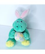 Russ Berrie Dinosaur Egbert JR Green Trex Plush Bunny Ears Easter Egg Fl... - €16,60 EUR