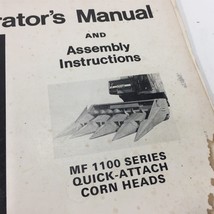 Massey Ferguson 1100 Series Corn Heads Operator&#39;s Manual 1448499M1 1979 - $39.99