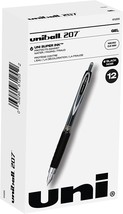 The Uniball Gel Pens, 207 Signo Gel With 0.5Mm Micro Point, 12 Count, Black Pens - £24.46 GBP