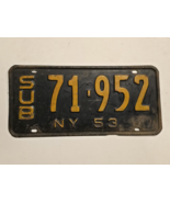 1953 New York Sub License Plate #SUB 71 - 952 Ford Chevy Dodge - Man Cave - $29.98