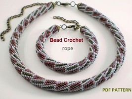 Bead Crochet Rope patterns «Peekaboo» Necklace and Bracelet. PDF file - $6.78 CAD