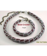 Bead Crochet Rope patterns «Peekaboo» Necklace and Bracelet. PDF file - $5.00