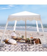 AMMSUN Beach Cabana with Fringe,6.2&#39;6.2&#39; Tassel Beach Canopy,Easy Set up... - $186.99