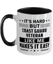 Funny Mug for Coast Guard Veteran - 11 oz Two Tone Black Coffee Cup For  - £11.94 GBP