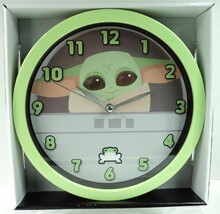 Star Wars The Mandalorian Baby Yoda Grogu 10&quot; Wall Clock - Great Christmas Gift! - £13.91 GBP