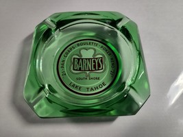 Vintage Green Glass BARNEY&#39;S CASINO Lake Tahoe South Shore LUCKY - £8.83 GBP