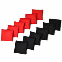 Weather Resistant Cornhole Bags Black and Red Set of 12 Beanbag Toss Wat... - £37.23 GBP