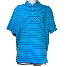 ll bean performance slightly fitted blue Stripe Polo Shirt Size XL - £11.86 GBP