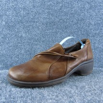Clarks Artisan Women Clog Shoes Brown Leather Slip On Size 8 Medium - £19.57 GBP