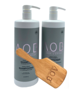 AOB Hydrate and Repair Shampoo &amp; Conditioner Liter DUO w Free Brush - $173.00