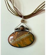 Polymer Clay Pendant Maia Horvath Artisan OOAK Wearable Art Boho - $34.99