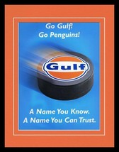 2002 Gulf Oil / Pittsburgh Penguins Framed 11x14 ORIGINAL Vintage Advert... - $34.64