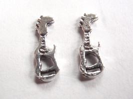 Electric Bass Guitar 925 Sterling Silver Stud Earrings     guitarist player band - £3.60 GBP