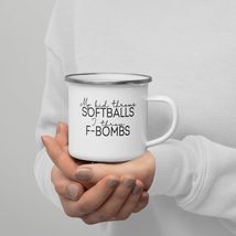 Generic Funny Mother&#39;s Day Coffee Mug - My Kid Throws Baseballs I throw F-Bombs  - £16.52 GBP