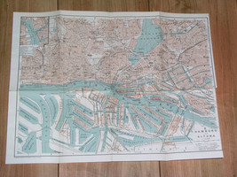 1911 Original Antique Map Of Hamburg / Altona / Germany - £15.03 GBP