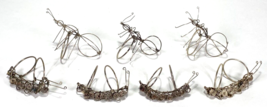 (7) Garden Insect Bugs - Wire Napkin Rings - Grasshoppers - $16.83