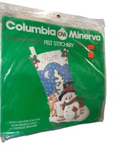 Vintage Columbia Minerva Frosty Snowman Felt Stocking Kit 7585 - $17.06