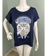 RunDisney Women&#39;s Race Star Wars Kessel Challenge Run 2019 Blue Shirt Sz XL - $12.86