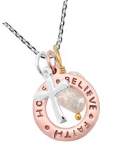 Tri-Tone Message Love, Faith, Believe Cross Heart - £51.54 GBP