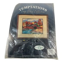 New Temptations Cedar Creek (Covered) Bridge  Wall Hanging 11x14 Long Stitch Kit - $28.04