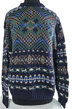 Vintage Navy Blue Cotton Sweater Size Large - £35.61 GBP