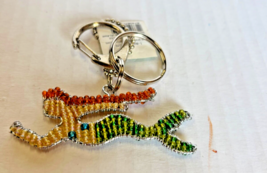 Beadworx glass bead art work retired mermaid keychain 2 3/4” redhead red... - $197.70 MXN