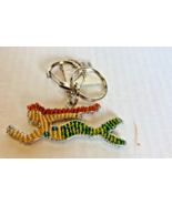 Beadworx glass bead art work retired mermaid keychain 2 3/4” redhead red... - $10.49