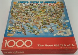 Vintage Springbok Puzzle "The Good Old U.S. of A." 1000 Piece Jigsaw 1983 - $34.99