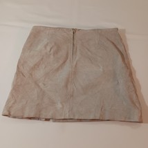 BlankNYC Blank NYC Women's Tan Leather Lined Retro Look Skirt Size 31 image 9