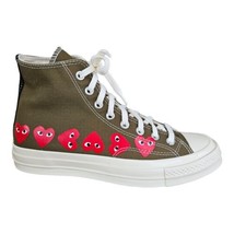 Converse X Comme Des Garcons Play Ctas 70 High Multi Heart Khaki 162973C Men&#39;s 8 - £154.63 GBP