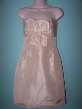 J. CREW Strapless Beige 100% Silk Dress Size 2 - $37.59