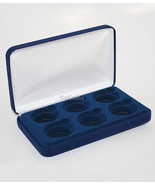 Felt COIN DISPLAY GIFT METAL PLUSH BOX holds 6-IKE or 6 Silver Eagles ASE - $18.65