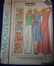 McCall’s Misses Dress Or T-Shirt Size 14 #5546 Missing Piece #1 Cowl Collar - $3.99