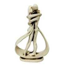 Modernist Art Nude Kissing Embracing Couple Statue Sculpture Figurine - $47.47