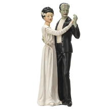 Frankenstein &amp; Bride of Frankenstein Wedding Dance Statue Gothic Love Mo... - $18.99