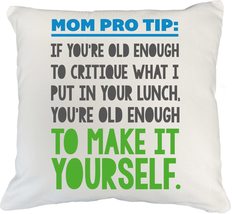Make Your Mark Design Mom Pro Tip White Pillow Cover &amp; Kitchen Stuff Gifts for M - £19.75 GBP+