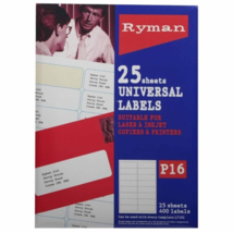 336 Address Label Stickers 8x2 per A4 Universal Printer Sheet Universal ... - £2.38 GBP