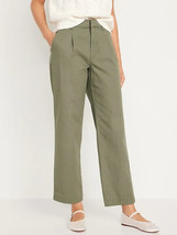 Old Navy High Rise Boyfriend Chino Ankle Pants Womens 12 Petite Green NEW - £20.77 GBP