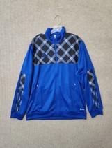 Adidas Tiro Track Jacket Mens L Team Royal Blue Full Zip Logo Stripes NEW - $42.44