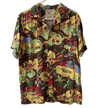 Hawaiian Shirt 90&#39;s Mens L American Living Short Sleeve Button Up  Pineapple VTG - £19.27 GBP