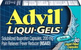 Advil Pain Reliever/Fever Reducer, 200mg Solubilized Ibuprofen (80-Count Liqui-G - $59.99