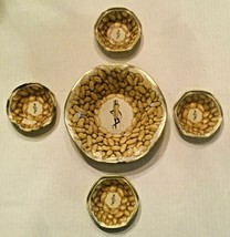 PLANTERS PEANUT MR. PEANUT TIN METAL NUT SNACK BOWL&#39;S SET OF 5 - $334.04 MXN